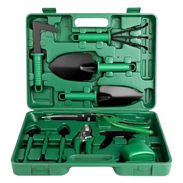 Stainless Steel Gardening Tools Set 10 Pieces Green