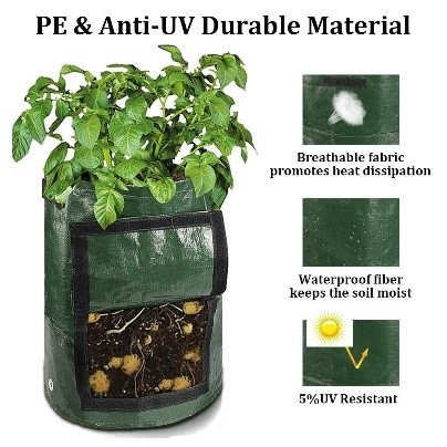 4 x 38 Litres Vegetables and Flowers Grower Bags (46cmx35cm)